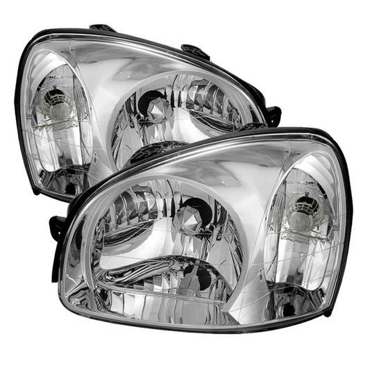 SPYDER Xtune Hyundai Santa Fe 2003-2006 Crystal Headlights Chrome HD-JH-HYSA03-C 9024832