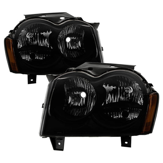 SPYDER Xtune Jeep Grand Cherokee 05-07 Crystal Headlights Black Smoked HD-JH-JGC05-AM-BSM 9033780
