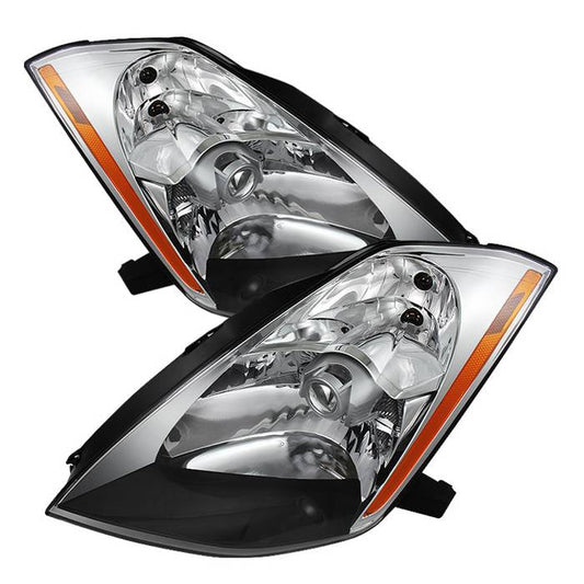 SPYDER Xtune Nissan 350Z 03-05 (Hid Model Only) Crystal Headlights Chrome HD-JH-N350Z-HID-C 9025532