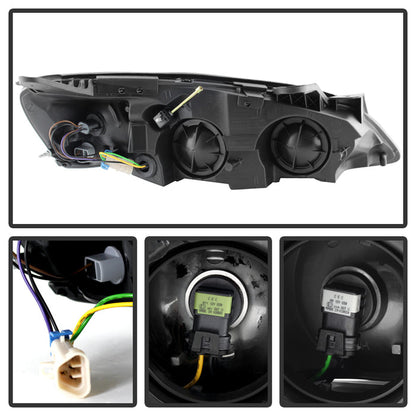 SPYDER Xtune Pontiac G6 05-10 (09-10 Fit w/Amber Turn Signal) Crystal Headlights Chrome HD-JH-PG605-AM-C 9023675