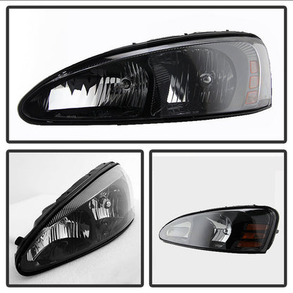 SPYDER Xtune Pontiac Grand Prix 04-08 Crystal Headlights Black HD-JH-PGPRIX04-AM-BK 9023637