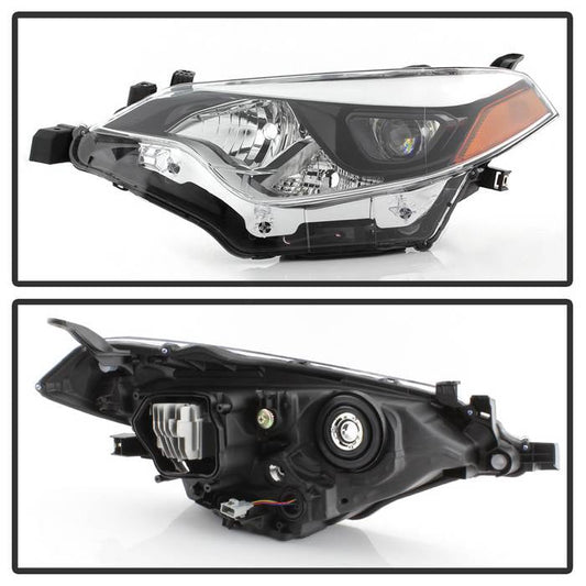 SPYDER xTune 14-16 Toyota Corolla OEM LED Headlights - Black w/Chrome (HD-JH-TCOL14-OE-BK) 9943713