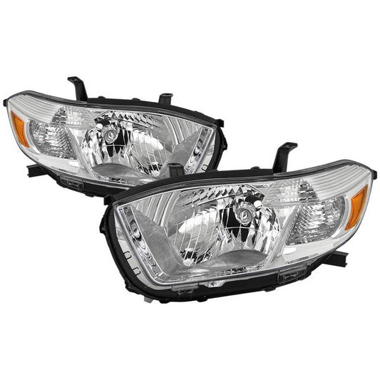 SPYDER xTune 08-10 Toyota Highlander (Excl Hybrid/Sport) OEM Style Headlights - Chrome (HD-JH-THIGH08-AM-C) 9044151