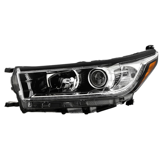 xTune Toyota Highlander 17-19 w/LED DRL Halogen Headlight - OE Black Left