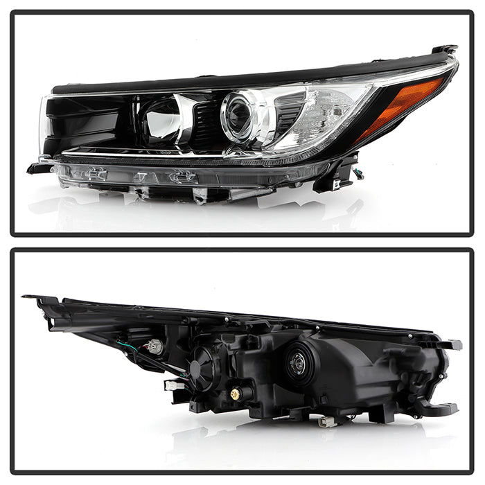 xTune Toyota Highlander 17-19 w/LED DRL Halogen Headlight - OE Black Left