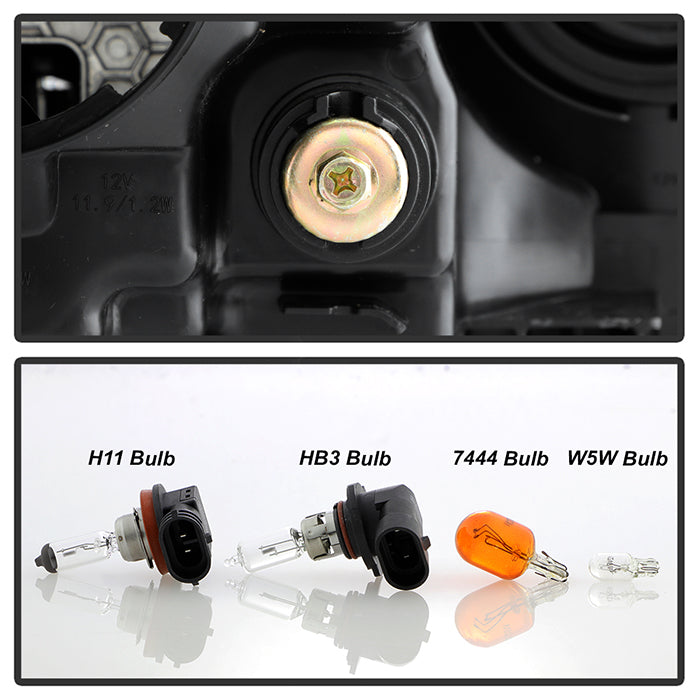 xTune Toyota Highlander 17-19 w/LED DRL Halogen Headlight - OE Black Left