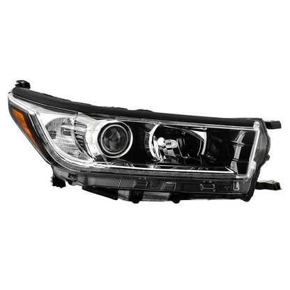 xTune Toyota Highlander 17-19 w/LED DRL Halogen Headlight - OE Black Right