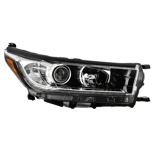 xTune Toyota Highlander 17-19 w/LED DRL Halogen Headlight - OE Black Right