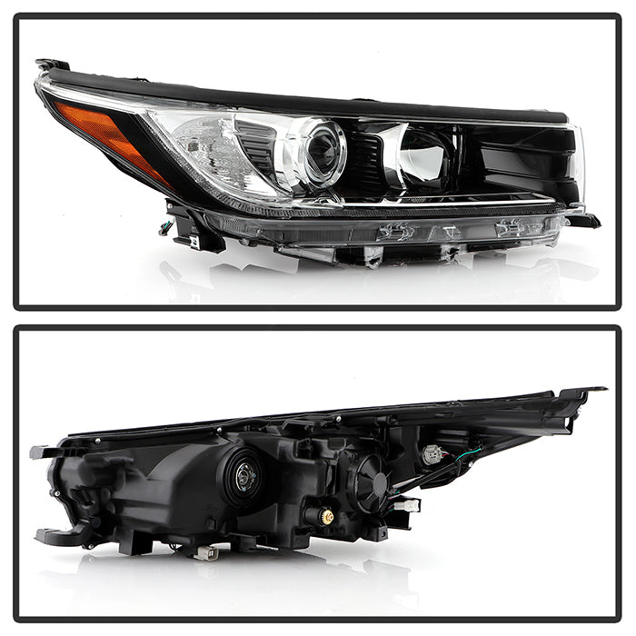 xTune Toyota Highlander 17-19 w/LED DRL Halogen Headlight - OE Black Right