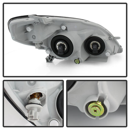 SPYDER Xtune Toyota Matrix 03-08 Crystal Headlights Black HD-JH-TM03-AM-BK 9023712
