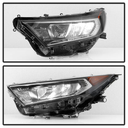 xTune Toyota RAV4 19-20 Driver Side Chrome Bezel LED Headlights- OE Left