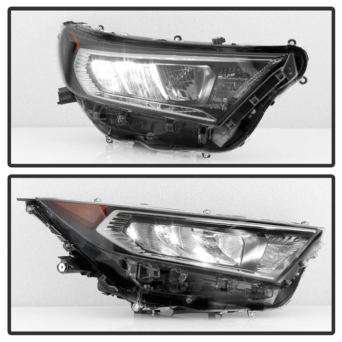 xTune Toyota RAV4 19-20 Passenger Side Chrome Bezel LED Headlights- OEM Right
