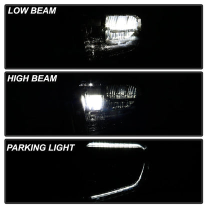 SPYDER xTune 14-21 Toyota Tundra (Excl. SR/SR5/TRD) Full LED Headlights - Black (HD-JH-TTU14-LED-BK) 9049316