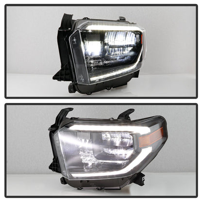 SPYDER xTune 14-21 Toyota Tundra (Excl. SR/SR5/TRD) Full LED Headlights - Black (HD-JH-TTU14-LED-BK) 9049316