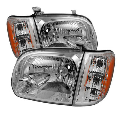 SPYDER Xtune Toyota Tundra Double Cab 05-06 OEM Style Headlights & Corner Lights Chrome HD-JH-TTUN05-AM-C 9033322