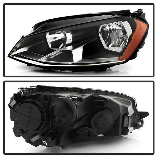 SPYDER xTune 15-17 VW Golf Halogen Driver Side Headlight - OEM Left (HD-JH-VG15-OE-L) 9940972