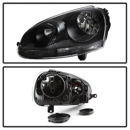 SPYDER xTune Volkswagen Golf 06-09 OEM Style Headlights Black - OEM Black HD-JH-VJ06-BK 9039966