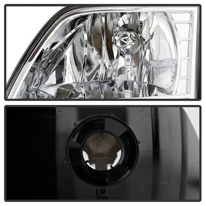 SPYDER Xtune Ford F150 97-03 Crystal Headlights w/ Clear LED Corners Chrome HD-ON-FF15097-LED-SET-C 5014191