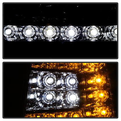 SPYDER Xtune Ford F150 97-03 Crystal Headlights w/ Clear LED Corners Chrome HD-ON-FF15097-LED-SET-C 5014191