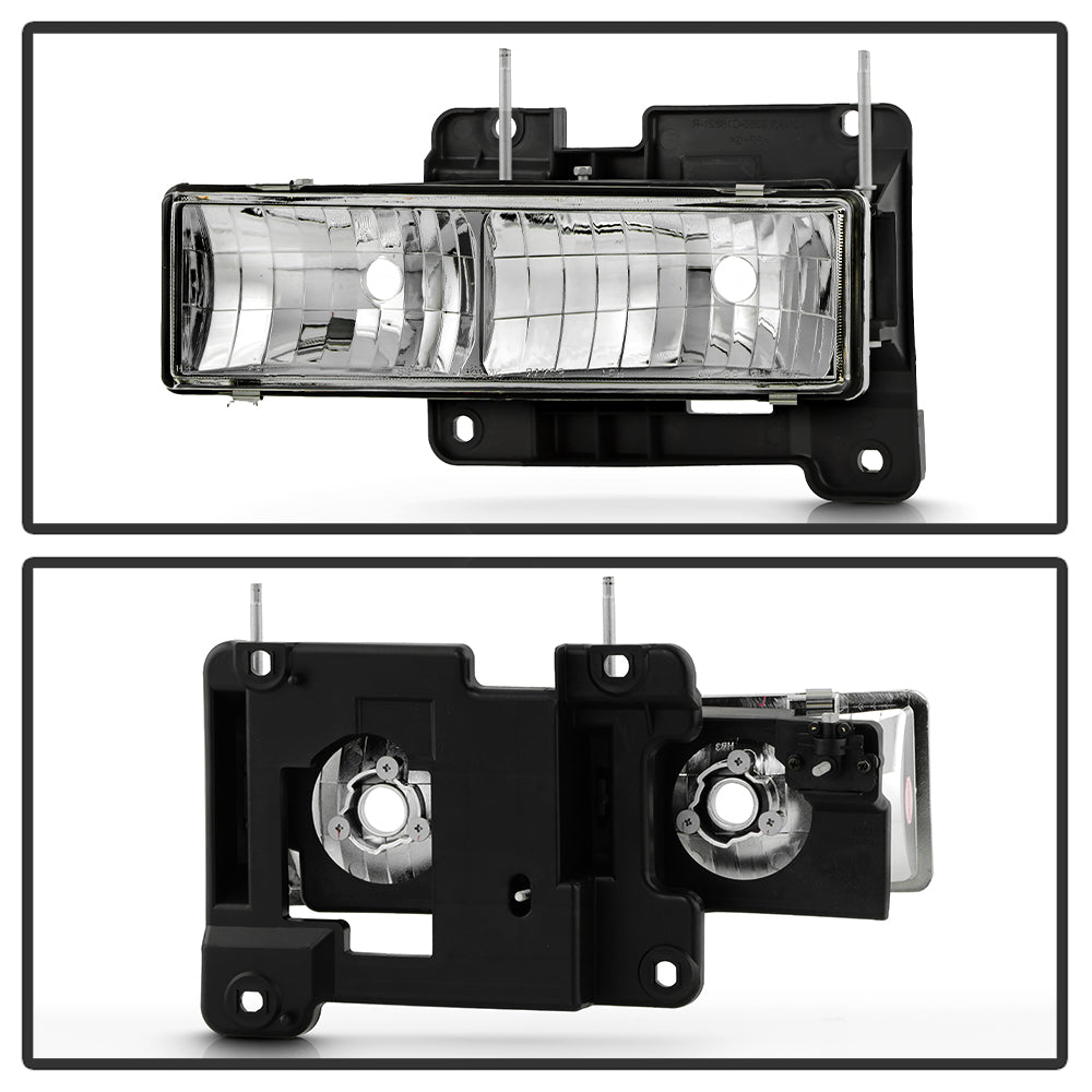 Spyder Chevy C/K Series 1500/2500 88-99/Chevy Tahoe 95-99Crystal Glass Headlights Chrm