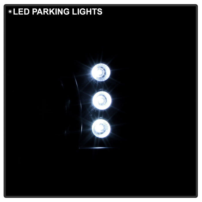 Spyder Ford Mustang 87-93 1PC LED (Replaceable LEDs)Crystal Headlights Black — 1RZU4