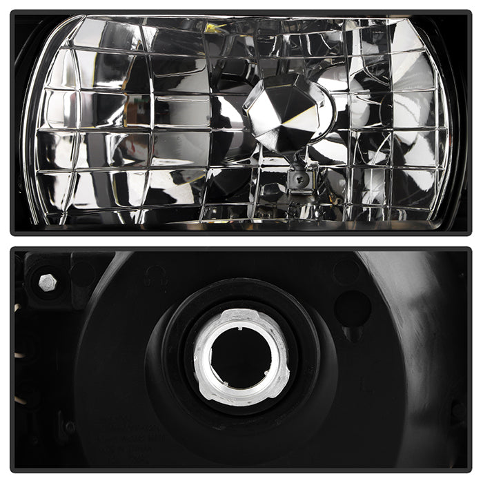 Spyder Ford Mustang 87-93 1PC LED (Replaceable LEDs)Crystal Headlights Black — 1RZU4