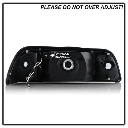 Spyder Ford Mustang 87-93 1PC LED (Replaceable LEDs)Crystal Headlights Black — 1RZU4