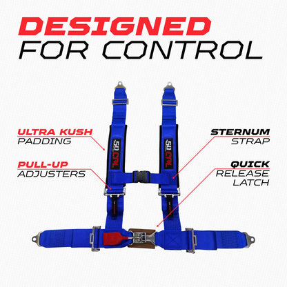 Pro Series 2" 4 point Latch Harness 50 Caliber Racing Harness
