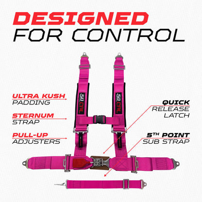 2" 5 point Pro Series Latch Harness 50 Caliber Racing Harness