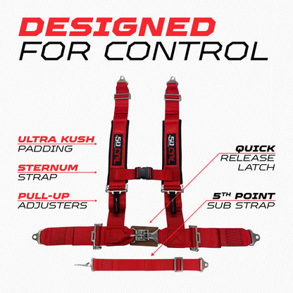 2" 5 point Pro Series Latch Harness 50 Caliber Racing Harness