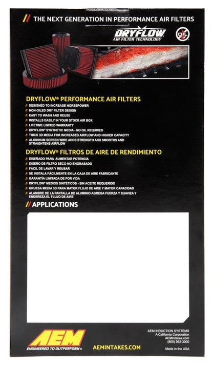 AEM Induction DryFlow Air Filter 81-  Nissan 3.5L AIP28-20031
