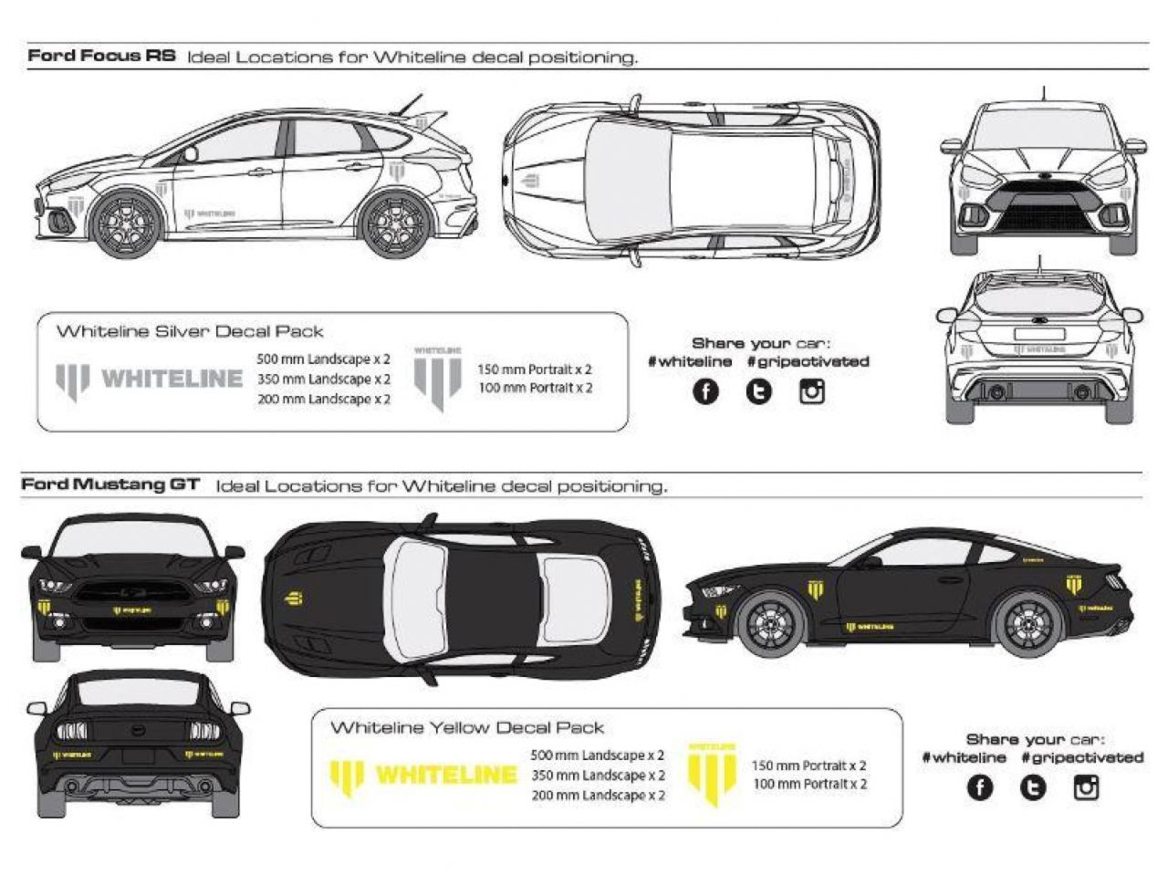 Whiteline Decal Kits — 1DWLY