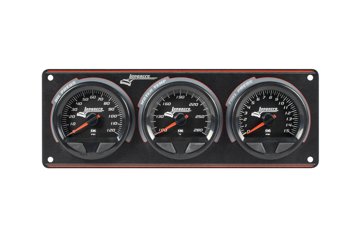 Longacre Waterproof SMI 3 Gauge Panel OP/WT/FP LON52-44562