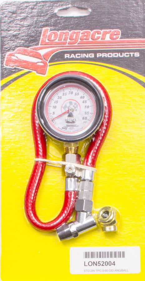 Longacre Tire Gauge 0-60PSI 2in GID 52-52004