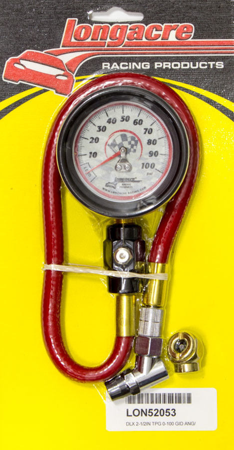 Longacre Tire Gauge 0-100PSI 2.5 in GID Deluxe 52-52053