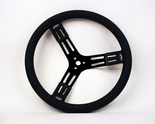 Longacre 15in. Steering Wheel Black Steel Smooth Grip 52-56841