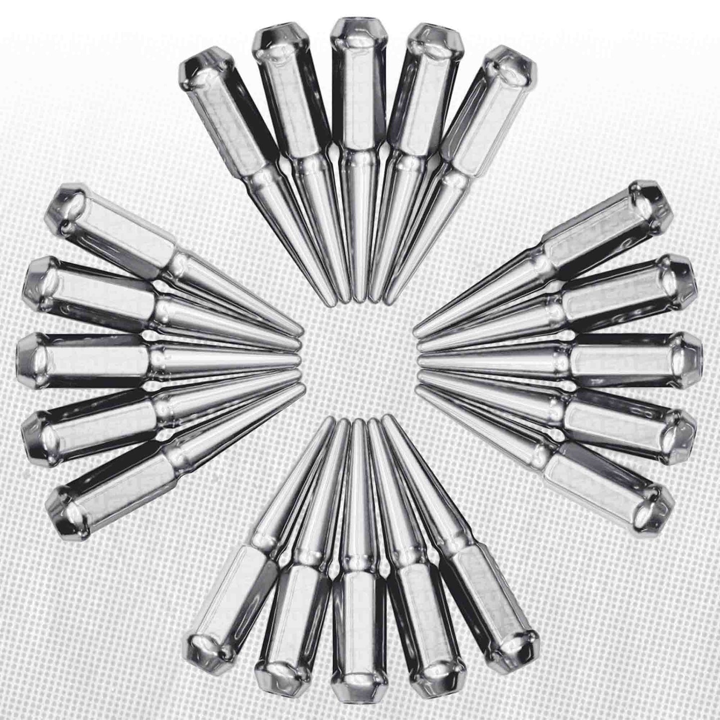12x1.5mm Extended Spike Lug Nuts - 60 Degree Taper Seat