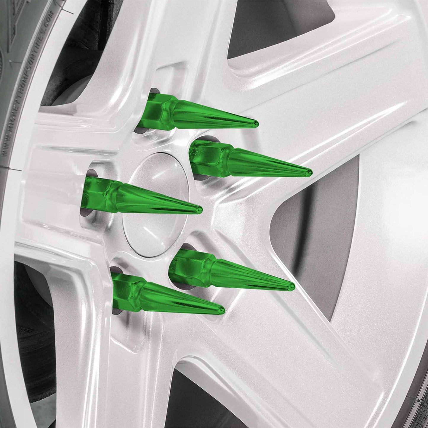 10x1.25mm Extended Spike Lug Nuts - 60 Degree Taper Seat