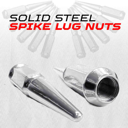 14x2.0mm Extended Spike Lug Nuts - 60 Degree Taper Seat