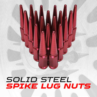12x1.5mm Extended Spike Lug Nuts - 60 Degree Taper Seat
