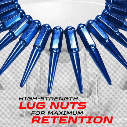 14x1.5mm Extended Spike Lug Nuts - 60 Degree Taper Seat