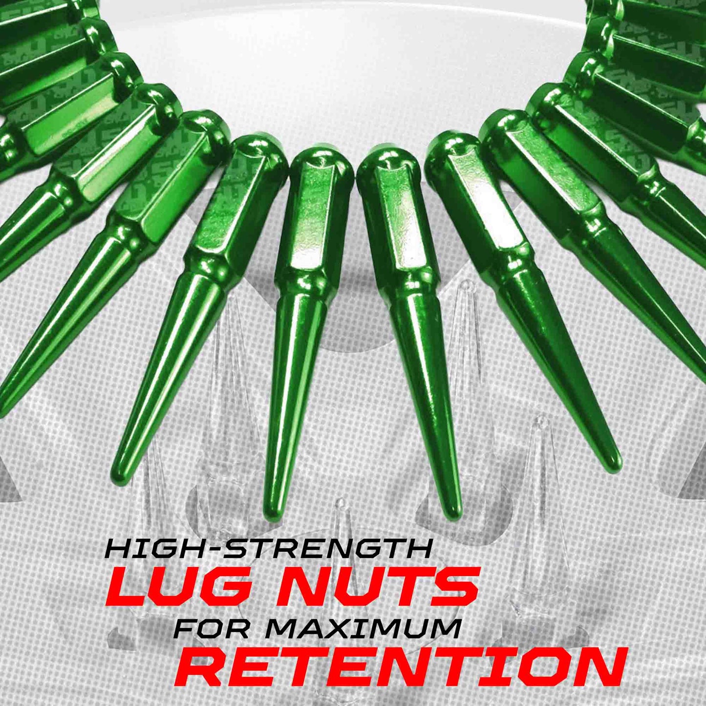 12x1.5mm Extended Spike Lug Nuts - 60 Degree Taper Seat