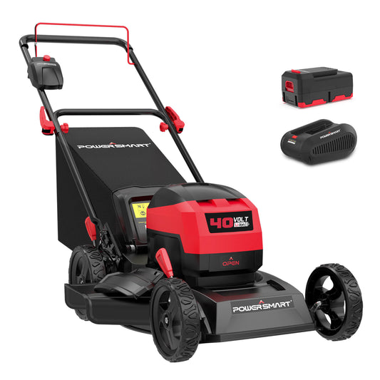 PowerSmart 40V 17" Cordless Push Lawn Mower w/ 4.0Ah Battery & Charger MB2417A