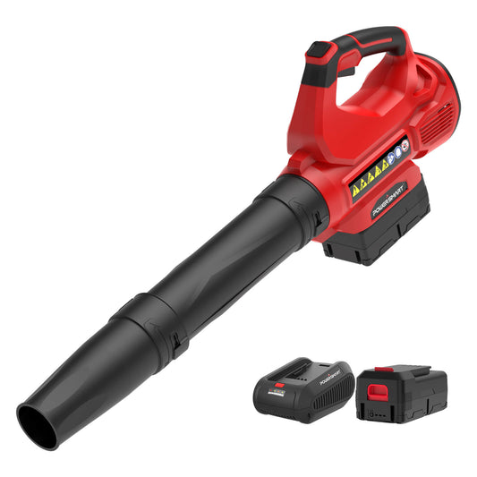 PowerSmart 450CFM Cordless Leaf Blower w/ 40V 4.0Ah Battery and Charger MB2450A