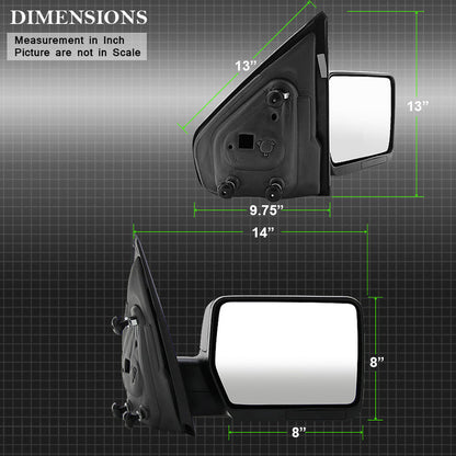 SPYDER Xtune Ford F150 04-06 Manual OE Mirror Right MIR-03348MB-M-R 9935305
