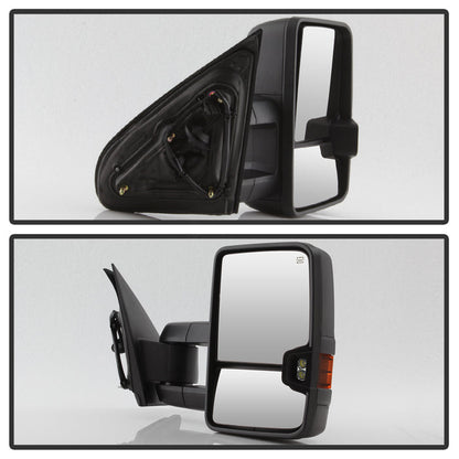 Spyder xTune Chevy Silverado 14-16 Heated Amber LED Signal Telescoping Mirrors