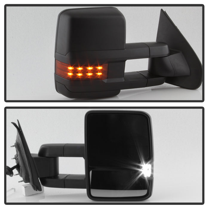 Spyder xTune Chevy Silverado 14-16 Heated Amber LED Signal Telescoping Mirrors