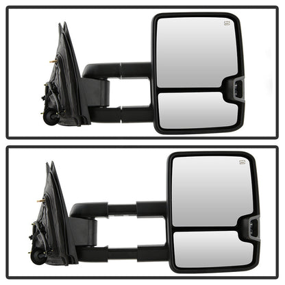 SPYDER xTune Chevy Silverado 14-16 Heated Smoke LED Signal Telescoping Mirrors MIR-CSIL14S-G2-PWH-SM-SET 9936739