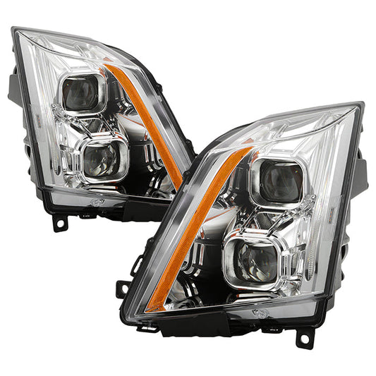 SPYDER xTune 08-12 Cadillac CTS Projector Headlights - Halogen - DRL - Black (PRO-JH-CACTS08-LB-C) 9048555