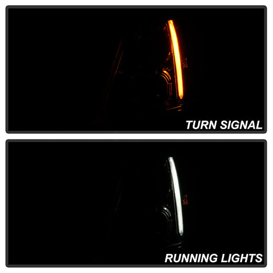 SPYDER xTune 08-12 Cadillac CTS Projector Headlights - Halogen - DRL - Black (PRO-JH-CACTS08-LB-C) 9048555